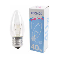 Прозрачная лампа накаливания КОСМОС СВ ПР 40Вт E27 LKsmSCnCL40E27v2