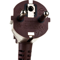 Сетевой удлинитель с выключателем, с заземлением и с защитой от детей, темное дерево Electraline 62062