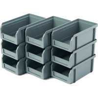 Пластиковый ящик Стелла-техник 172х102х75мм, 1 литр, V-1-серый