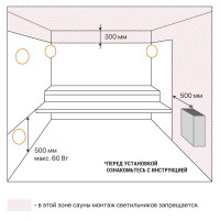 Настенно-потолочный светильник TDM ELECTRIC НПБ400, для сауны, белый, SQ0303-0048
