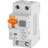 Дифавтомат АВДТ 64 C 16А, 30 мА TDM ELECTRIC SQ0205-0004