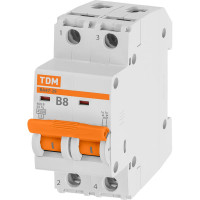 Автоматический выключатель ВА47-29 (2Р; 8 А; 4.5 кА; В) TDM ELECTRIC SQ0206-0023