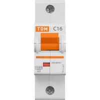 Автоматический выключатель TDM ELECTRIC ВА47-125 1Р 16А 15кА С SQ0208-0050
