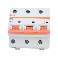 Автоматический выключатель TDM ELECTRIC ВА47-100 3Р 80А 10кА С SQ0207-0076