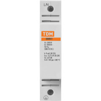 Ограничитель импульсных напряжений TDM ELECTRIC ОИН1 1Р 5kA 230B 12.5kA SQ0201-0014