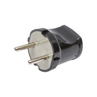 Вилка черная TDM ELECTRIC SQ1806-0002