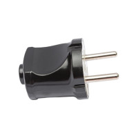 Вилка черная TDM ELECTRIC SQ1806-0002