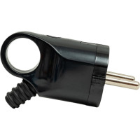 Угловая вилка с ушком, черная TDM ELECTRIC SQ1806-0006