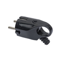 Угловая вилка с ушком, черная TDM ELECTRIC SQ1806-0006