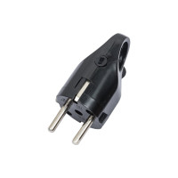 Угловая вилка с ушком, черная TDM ELECTRIC SQ1806-0006