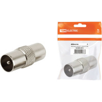 Переходник штекер TV - штекер TV TDM ELECTRIC, инд. упаковка SQ1809-0014