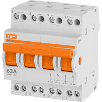 Модульный трехпозиционный переключатель TDM ELECTRIC МП-63 4P 63А SQ0224-0036