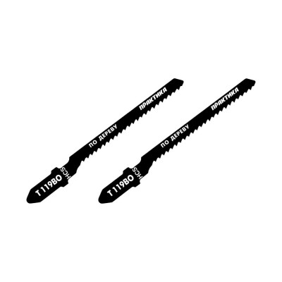 Пилка (2 шт; T119BО) для лобзиков ПРАКТИКА 034-496