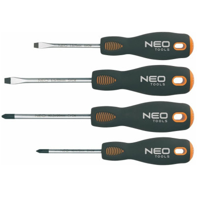 Набор отверток NEO Tools SL/PH 4 шт двухкомп рукоятка 04-204