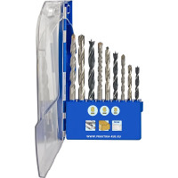 Набор сверл комбинированный Профи по металлу/бетону/дереву (9 шт) ПРАКТИКА 640-384