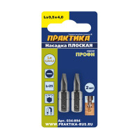 Бита SL 0.5x4 Профи (2 шт; 25 мм) ПРАКТИКА 034-854