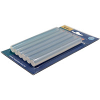 Клей белый, прозрачный (6 шт; 11х100 мм) для клеевого пистолета ПРАКТИКА 641-589