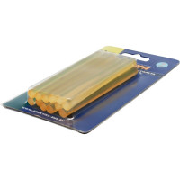 Клей желтый, прозрачный (12 шт; 7х100 мм) для клеевого пистолета ПРАКТИКА 641-626