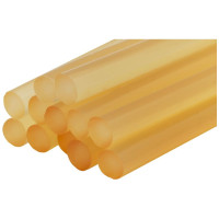 Клей желтый, прозрачный (12 шт; 7х100 мм) для клеевого пистолета ПРАКТИКА 641-626