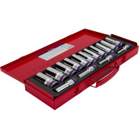 Набор глубоких двенадцатигранных торцевых головок 1/2", 10-32мм, 15шт KING TONY 4215MR