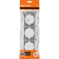 Рамка 3-х постовая горизонтальная TDM ELECTRIC серебристый металлик, серия "Лама" SQ1815-0231