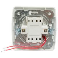 Одноклавишный выключатель TDM ELECTRIC с подсветкой, белый Онега SQ1805-0004