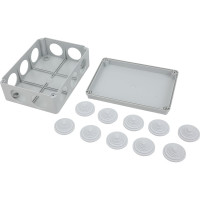 Коробка распределительная TDM ELECTRIC 190х140х70мм, крышка, IP44, 10 гермовводов SQ1401-1243