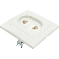 Телефонная розетка RJ11 + компьютерная RJ45, белая TDM ELECTRIC Таймыр SQ1814-0023