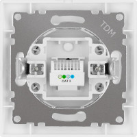 Телефонная розетка, белая RJ11 TDM ELECTRIC Лама SQ1815-0015
