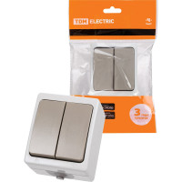 Выключатель TDM ELECTRIC 2-кл. открытой установки IP54 10А "Вуокса" SQ1803-0002