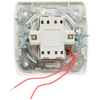 Двухклавишный выключатель TDM ELECTRIC с подсветкой, белый Онега SQ1805-0005