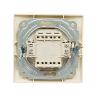 Трехклавишный выключатель TDM ELECTRIC с подсветкой, слоновая кость Таймыр SQ1814-0106