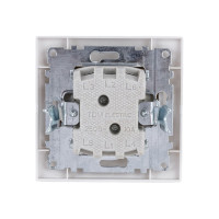 Проходной выключатель TDM ELECTRIC Таймыр белый одноклавишный с подсветкой SQ1814-0008