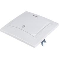 Проходной выключатель TDM ELECTRIC Таймыр белый одноклавишный с подсветкой SQ1814-0008