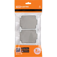 Двойная розетка горизонтальная открытой установки 2П+3 IP54 16А TDM ELECTRIC Вуокса SQ1803-0008