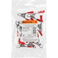 Зажим крокодил TDM ELECTRIC ЗК 10А 50мм красный 10шт SQ0541-0009