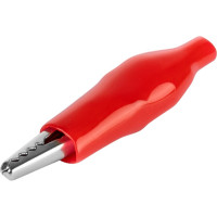 Зажим для проводов (крокодил) ЗКИ 5А TDM ELECTRIC 46мм в изоляции красный упаковка 10 штук SQ0541-0003