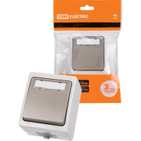 Звонковая кнопка с полем для надписи TDM ELECTRIC IP54 Вуокса SQ1803-0006