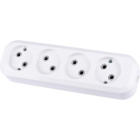 Розеточная колодка TDM ELECTRIC 4 гнезда 10А белая SQ1806-0011