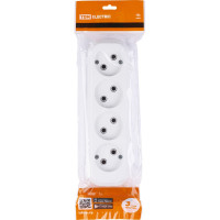 Розеточная колодка TDM ELECTRIC 4 гнезда 10А белая SQ1806-0011