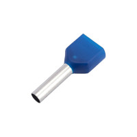 Штыревой втулочный изолированный наконечник TDM ELECTRIC двойной НШвИ 2 2,5х12 100 шт SQ0521-0009