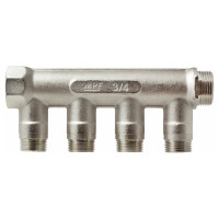 Коллектор с отсекающими кранами MPF 4 выхода х3/4" х1/2" наружная резьба ИС.071073