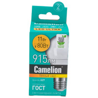 Светодиодная лампа 11Вт 220В Camelion LED11-A60/830/E27 12035