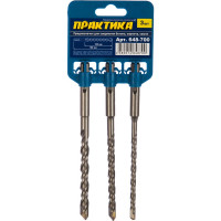 Набор буров Мастер (3 шт; 6, 8, 10 х 160 мм; SDS-plus) ПРАКТИКА 648-700