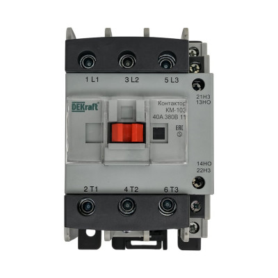 Контактор DEKraft КМ103-040A-380B-11 АС3 1НО+1НЗ 22129DEK 1113359