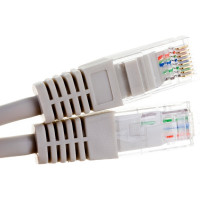 Коммутационный шнур U/UTP 4 пары, Кат.5е Класс D, 100МГц, 2хRJ45/8P8C, T568B, литой, многожильный, PVC нг B, серый, 1м, 10шт NETLAN EC-PC4UD55B-010-GY-10