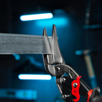 Ножницы по металлу GROSS PIRANHA 270 мм, прямой и левый проходной рез, сталь - СrMo, двухкомп. рук-ки 78331