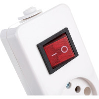 Колодка без зазeмления, с выключателем, 3 гнезда ЭРА K-3s Б0003479