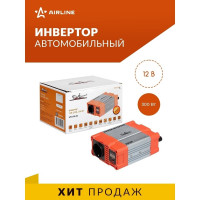 Инвертор Airline 12В-220В, 300 Вт API-200-02