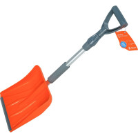 Лопата для очистки снега с телескопической рукояткой и металлическим кантом (86-110x24 см) Airline AB-S-01